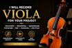 record professional violin or viola for your song