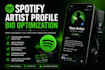 professionally optimize your spotify artist profile and bio
