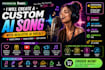 make a custom ai song with realistic vocals
