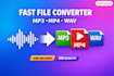 convert youtube video to mp3 or any audio video format fast
