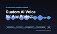 create a custom ai voiceover or clone your voice for any project