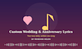 write personalized wedding or anniversary song lyrics