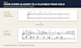 write a custom jazz piano solo with sheet music for your level