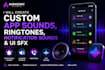 creates custom app sounds, ringtones, notification sounds and UI sfx