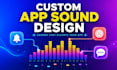 design custom UI sound effects and app sonic branding