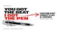 ghostwrite a custom rap freestyle or verses