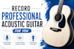 record professional acoustic guitar for you