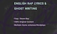 write professional english rap lyrics or hip hop verses