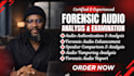 do forensic audio analysis, enhancement, restoration, authentication examination