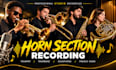record a brass trumpet, trombone, saxophone, horn section
