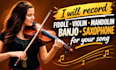 record fiddle banjo violin mandolin saxophone for your song