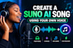 create a suno ai song using your own voice