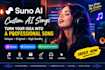 create and remake unique suno ai songs and professional music for your project