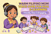 record warm filipino mom voice over for kids elearning video