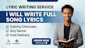 write custom song lyrics for you