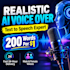 convert text to realistic ai voice over in 24 hours