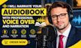 narrate your audiobook with professional voice over and narration