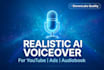 create realistic ai voice over for youtube video with elevenlabs