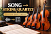 arrange your song or audio into custom string quartet sheet music PDF notation