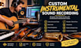 record custom instrumental tracks, guitar, bass, strings