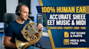transcribe cornet and brass instruments into professional sheet music