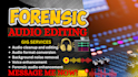 do forensic audio editing, audio cleanup, noise reduction and enhancement