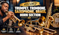 record pro brass horn section trumpet, saxophone, trombone