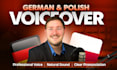 record a male german and polish voice over
