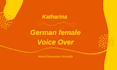 record a professional german female voice over