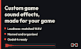 design a custom game sound effects pack for your indie game