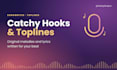 write a catchy topline hook and vocal melody for your beat