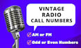 create vintage radio  call numbers