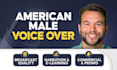 record a deep american male voice over as an announcer or voice actor character