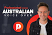 record an australian male voice over for commercials and narration