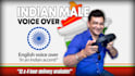do a male english voice over in an indian accent