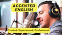 record an english voice over with spanish or mexican accent