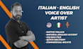 record a professional english and italian voice over