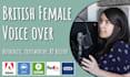 record a professional british female voice over