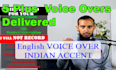 provide a professional voice over in english indian accent