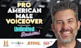 record a professional english american male voice over