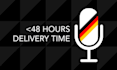 record a convincing german voice over