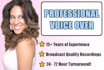 record a professional american female voice over