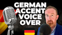 record a human male voice over in english with a german accent
