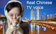 record chinese voice over by a TV presenter