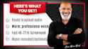 record a conversational american male voiceover