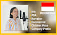 deliver bahasa indonesia voice over for commercial ads