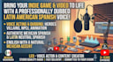 dub latin american spanish or english with mexican accent