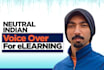record a neutral indian male accent english voice over