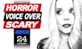 do a scary creepy witch halloween voice over