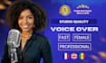 be your french, english and wolof female voice over